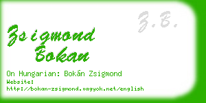 zsigmond bokan business card